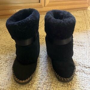 Jessica Simpson Black Shearling Boots